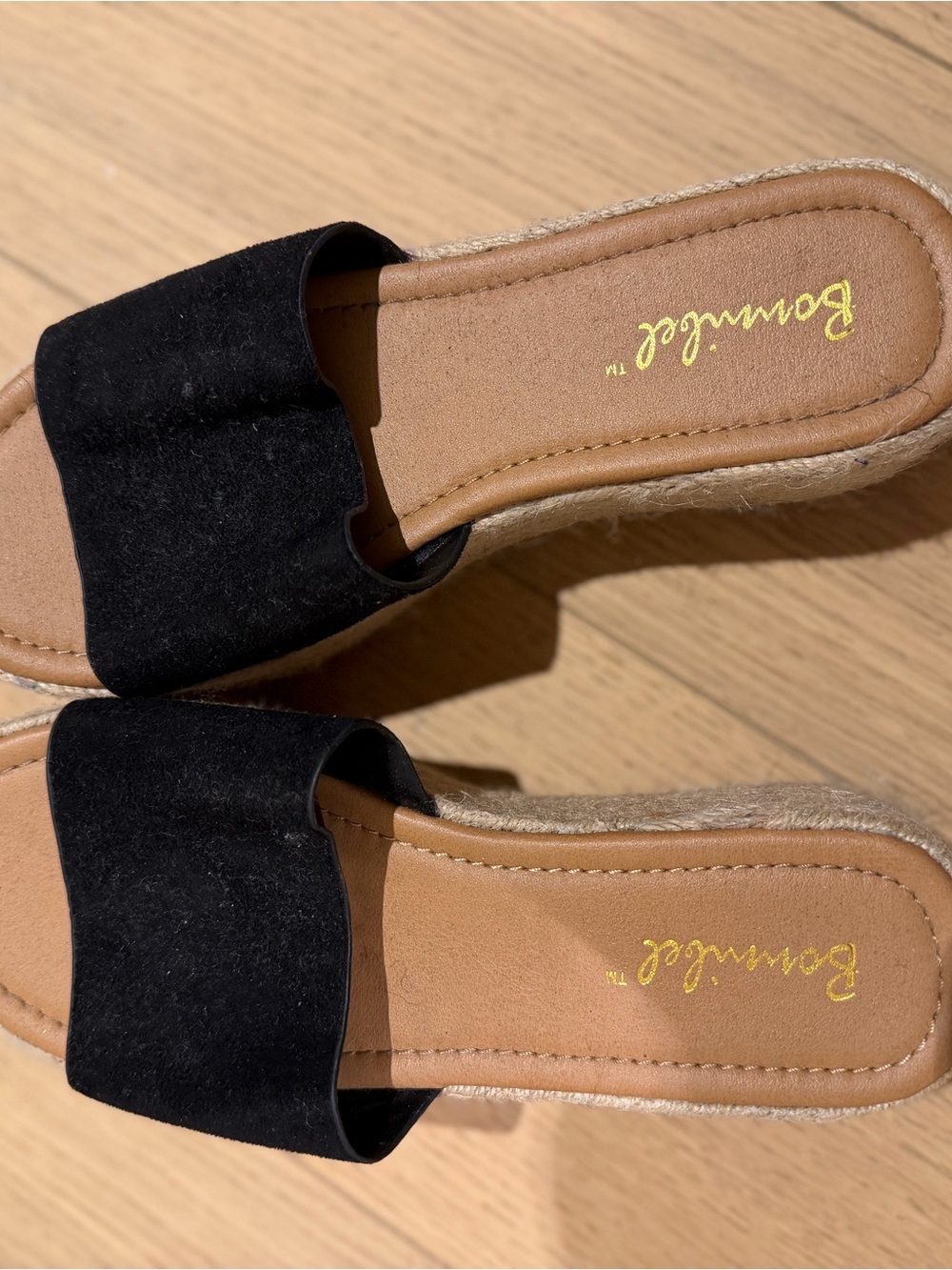 Bonnibel Black Suede Slide platform Sandals for Women- never worn